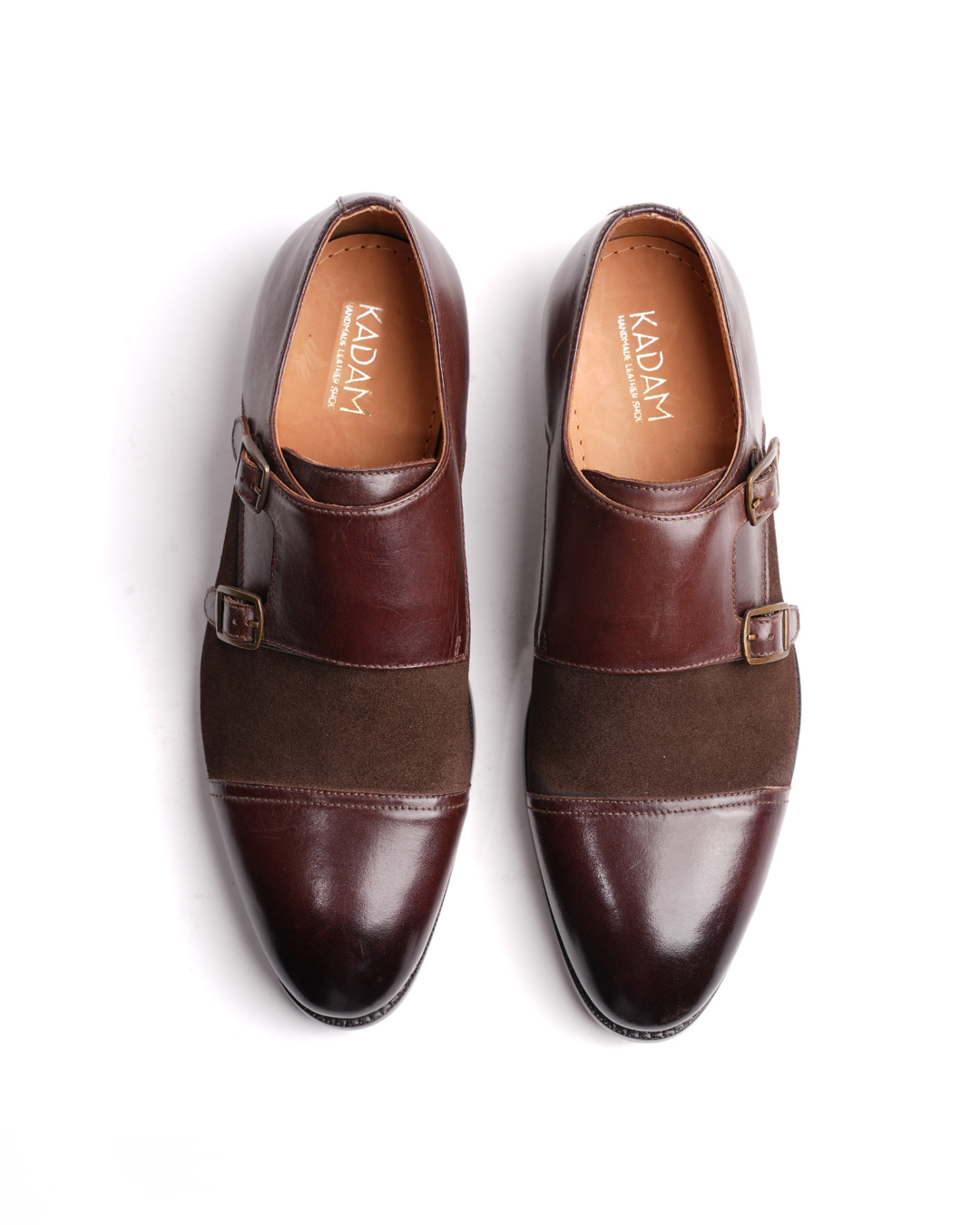 Monaco Forte Combination Double Strap Monk - Brown