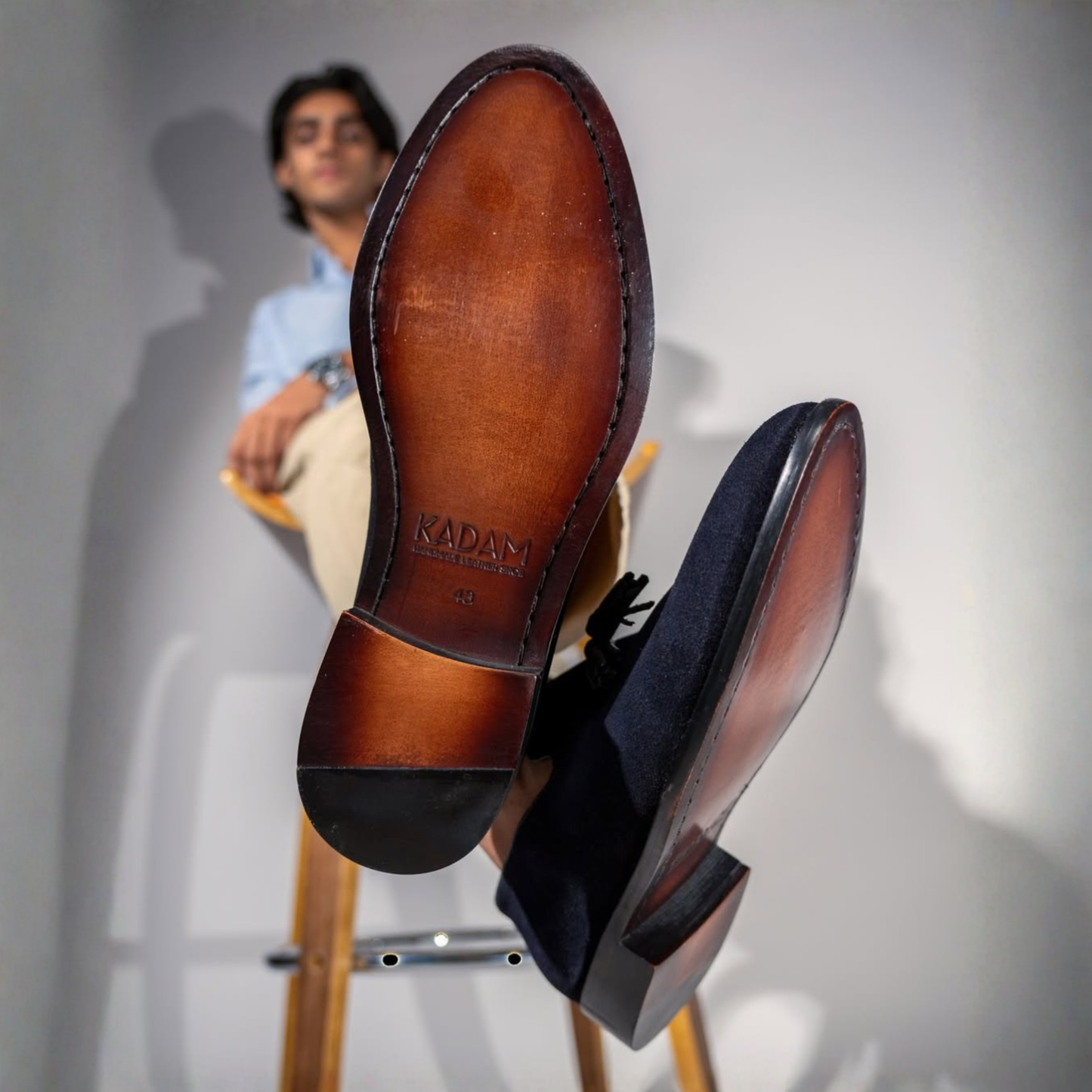 Amalfi Vivo Suede Tassel Loafers - Navy Blue