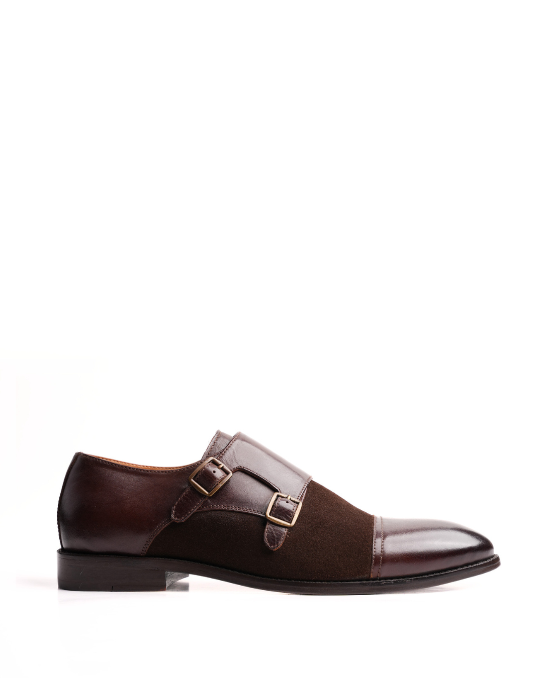 Monaco Forte Combination Double Strap Monk - Brown