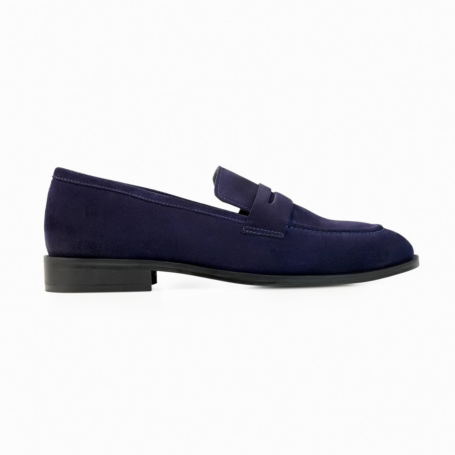 Amalfi Luxe Suede Penny Loafers - Navy Blue