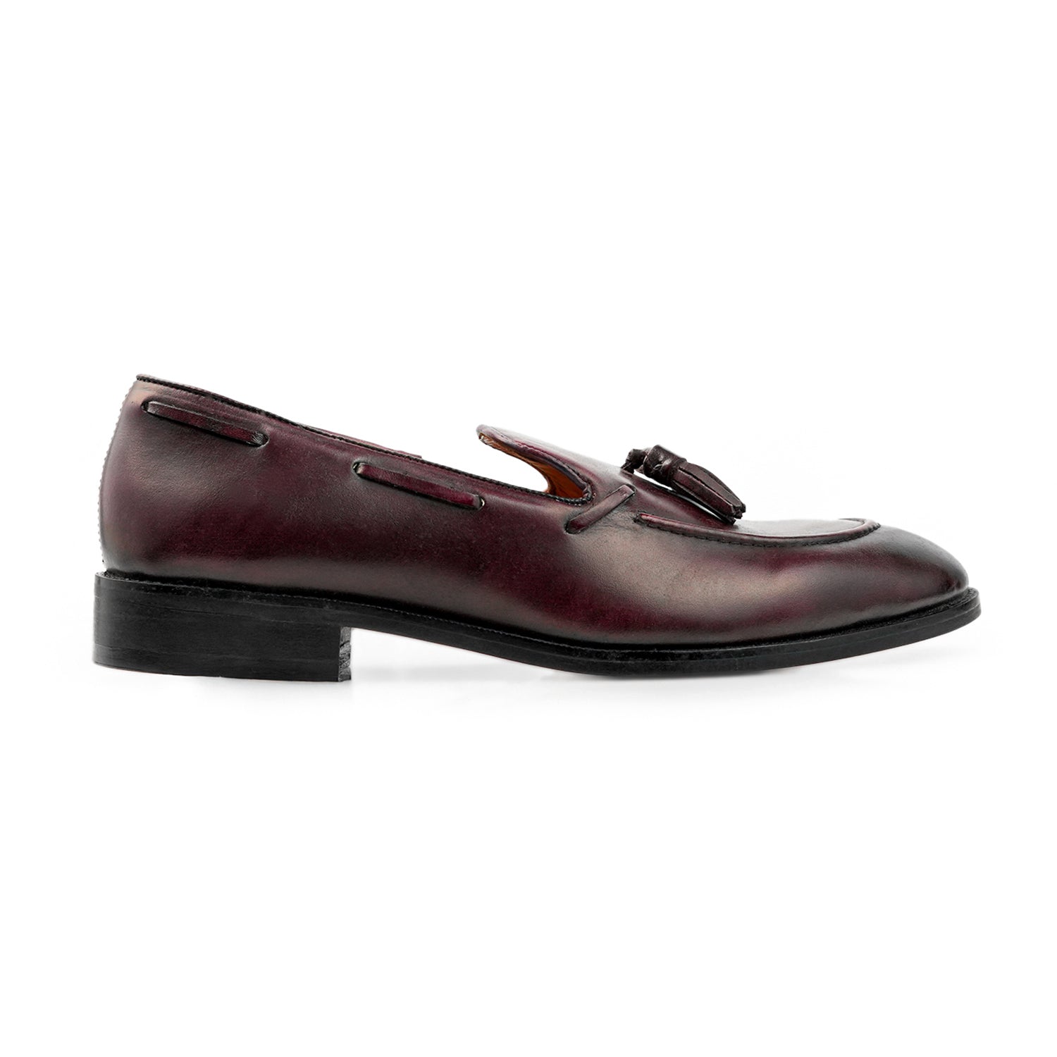 Amalfi Vivo Tassel Loafers - Burgundy– KADAM