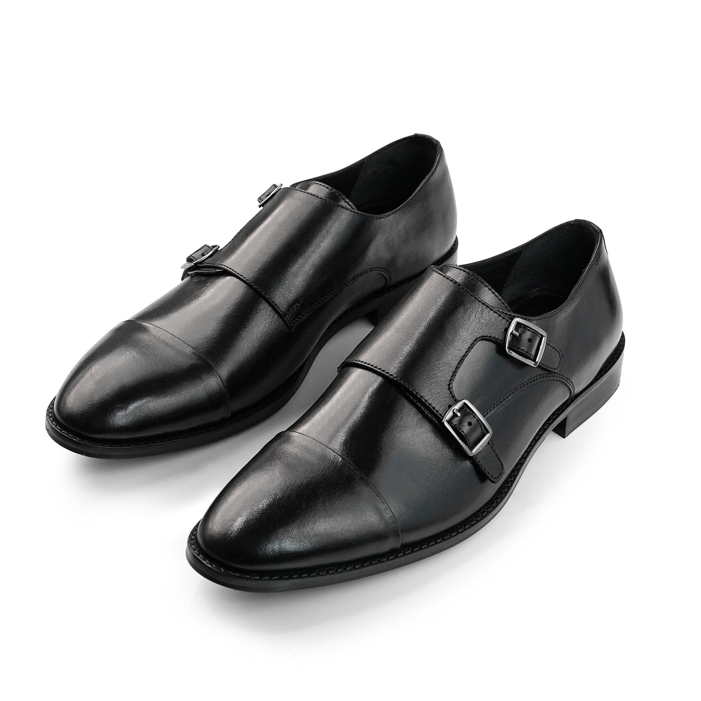Monaco Noir Double Strap Monk - Black