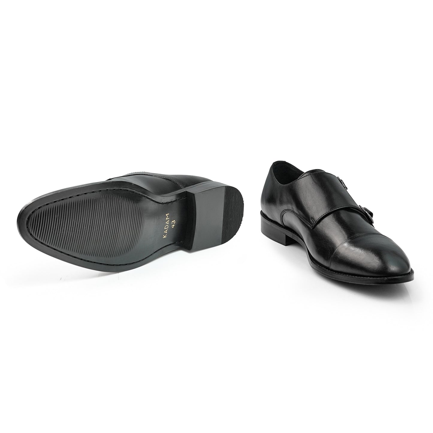 Monaco Noir Double Strap Monk - Black