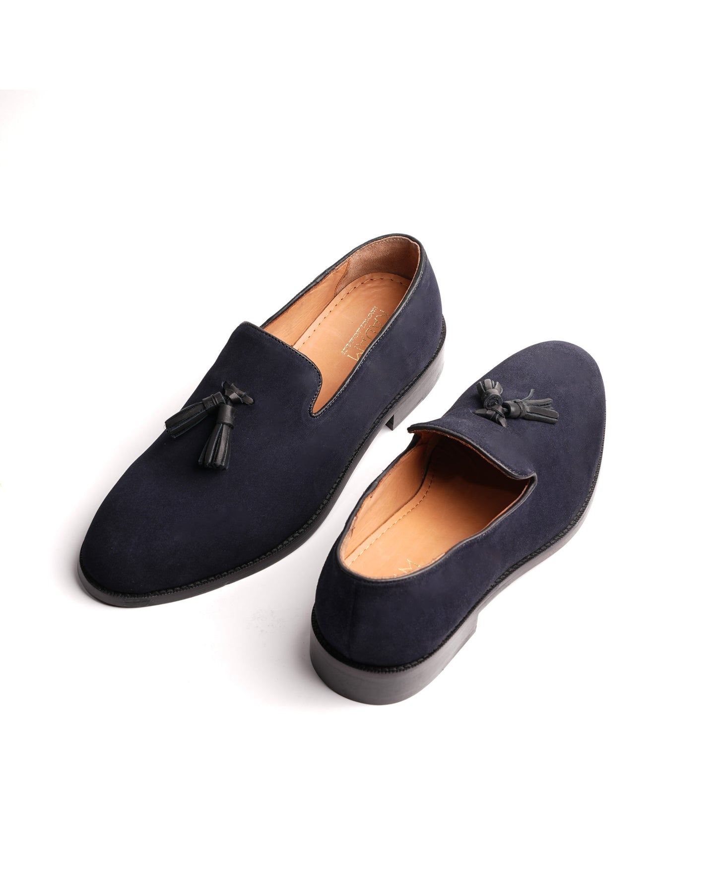 Amalfi Vivo Suede Tassel Loafers - Navy Blue