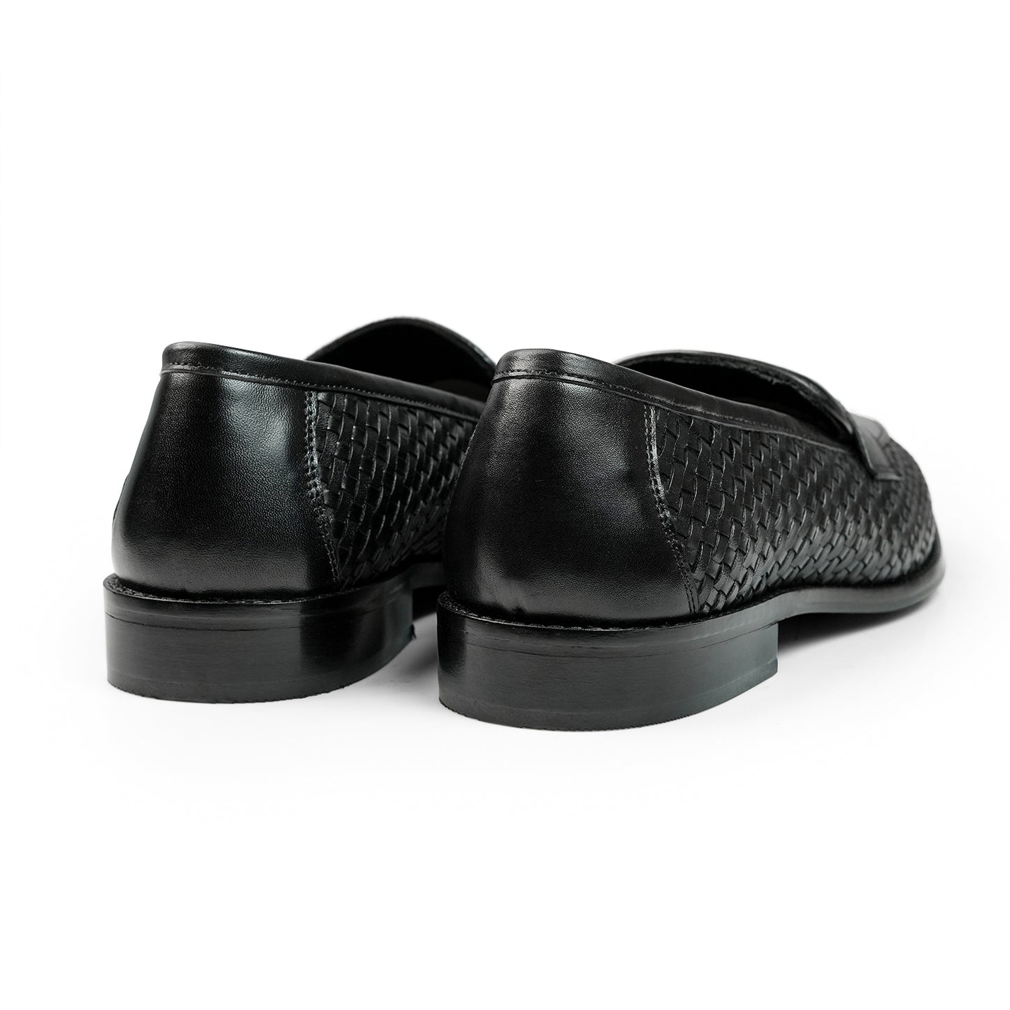 Amalfi Fiero Handwoven Penny Loafers - Black
