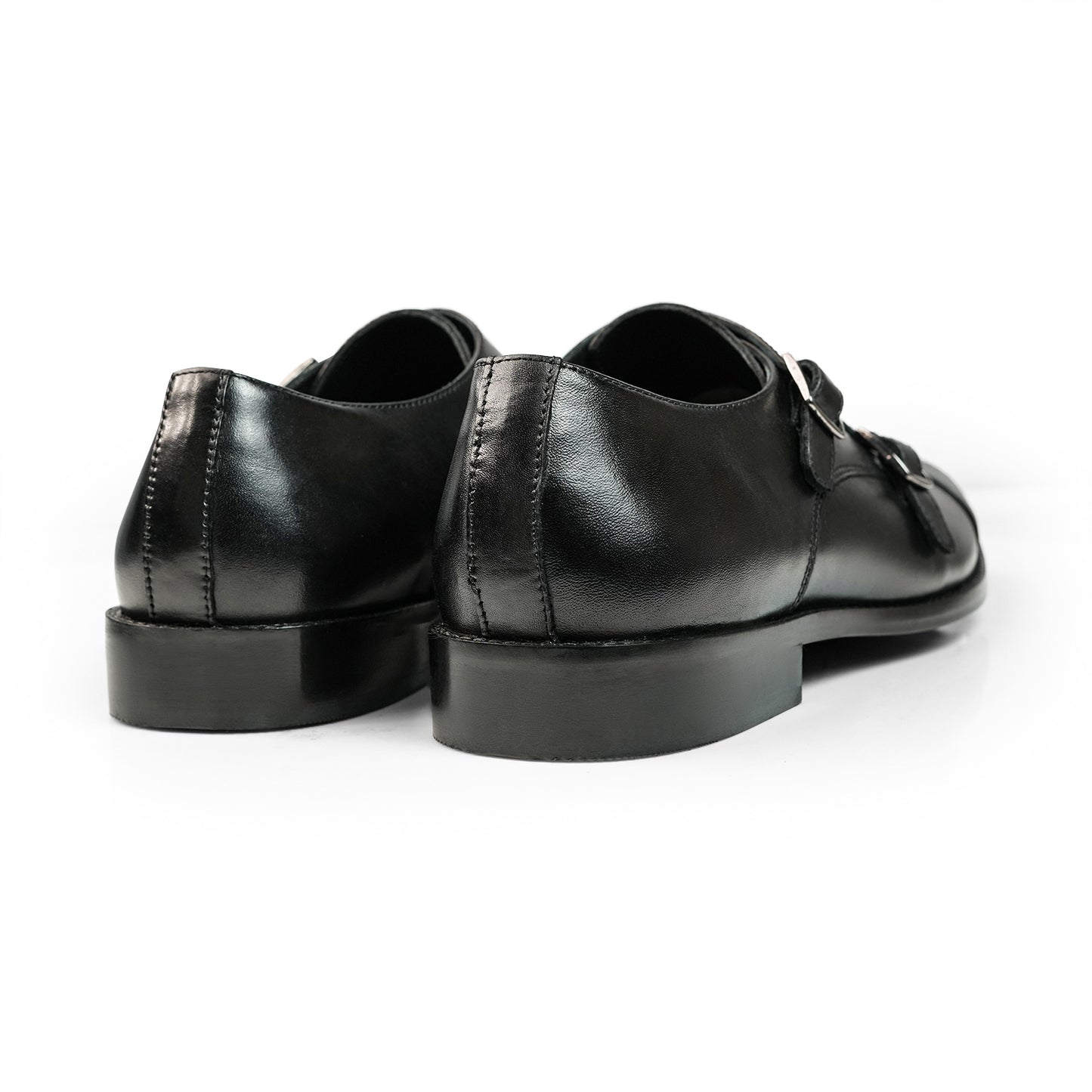 Monaco Noir Double Strap Monk - Black