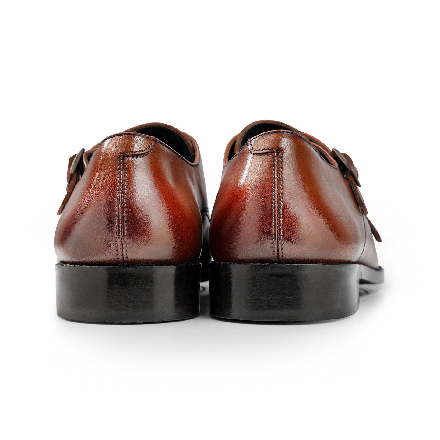 Monaco Noir Double Strap Monk - Tan Brown