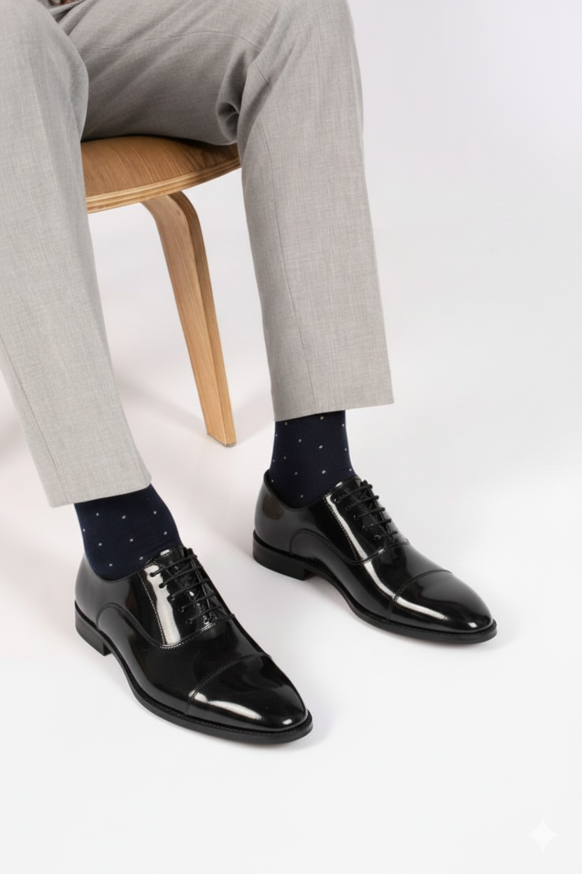 Marino Regent Patent Oxford - Black