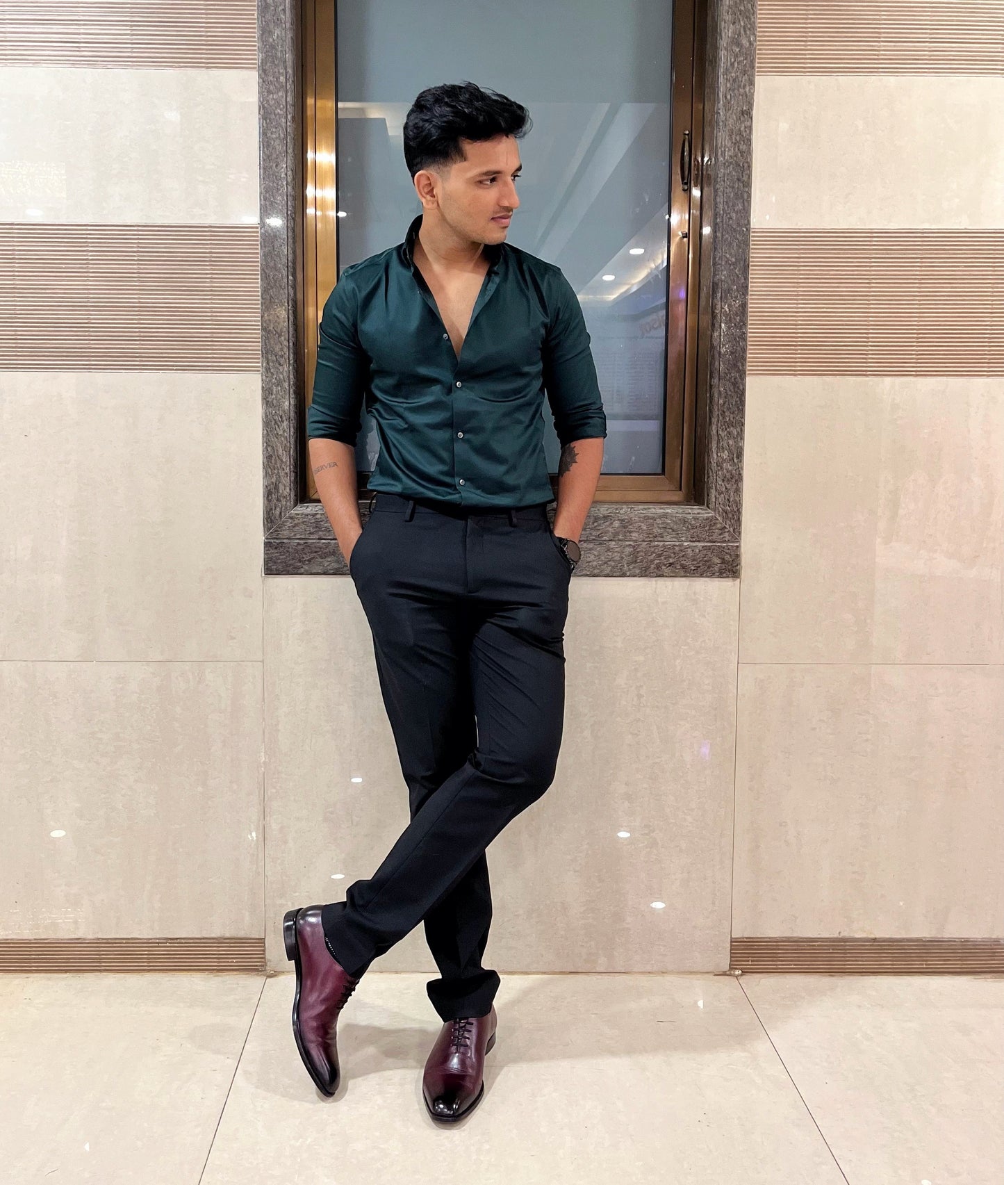 Marino Forte Whole Cut Oxford - Burgundy