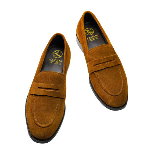 Amalfi Luxe Suede Penny Loafers - Tan
